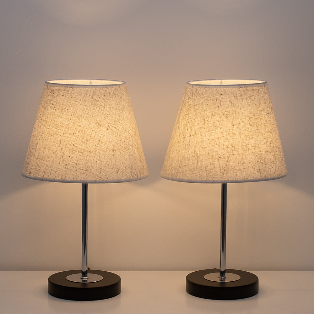 Bedlight, fabric lampshade night decoration light, small night light. Modern desk lamp - bedside table lamp. Used for bedrooms, offices, living rooms, and study rooms.