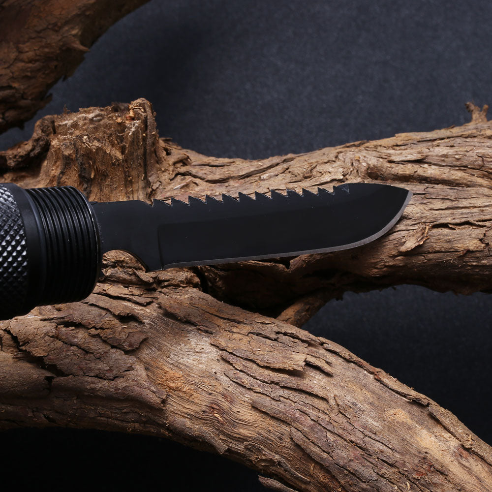 Tactical Camping Axe with Sickle & Survival Tools, Folding Portable Hatchet with Compass and Flint, Multitool for Hiking and Hunting,