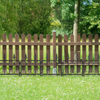 7 Pcs Easy Assembly Rustproof Fence Panels for Yard Lawn, Decorative Metal Outdoor Fences and Borders, Total 23. 5in(H) x 8. 8ft(L) Garden Fencing Animal Barrier, for Dogs, Flower Bed, Patio, Square