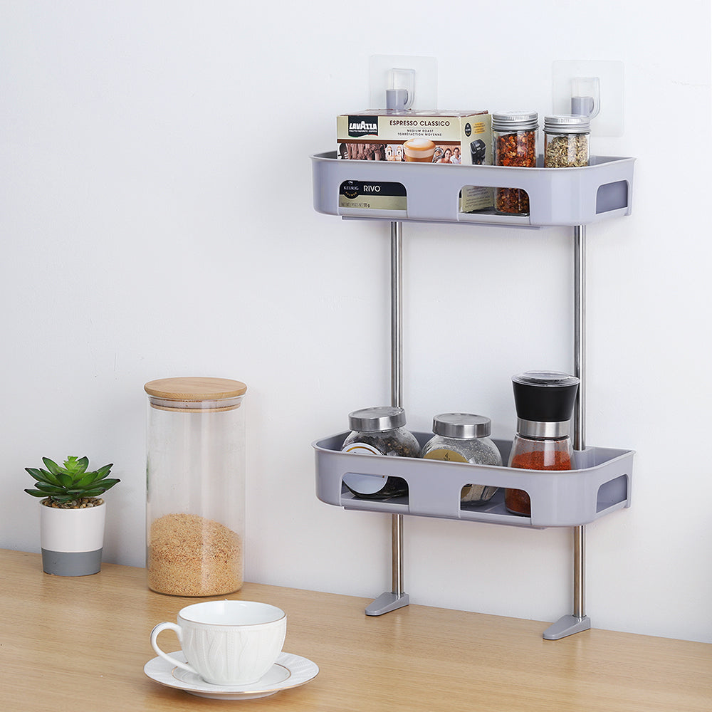3-Level Space-Saving Wall Shelves, Drill-Free Over-Toilet Organizer for Bathroom and Laundry, Customizable Triple-Tier Floating Storage Rack