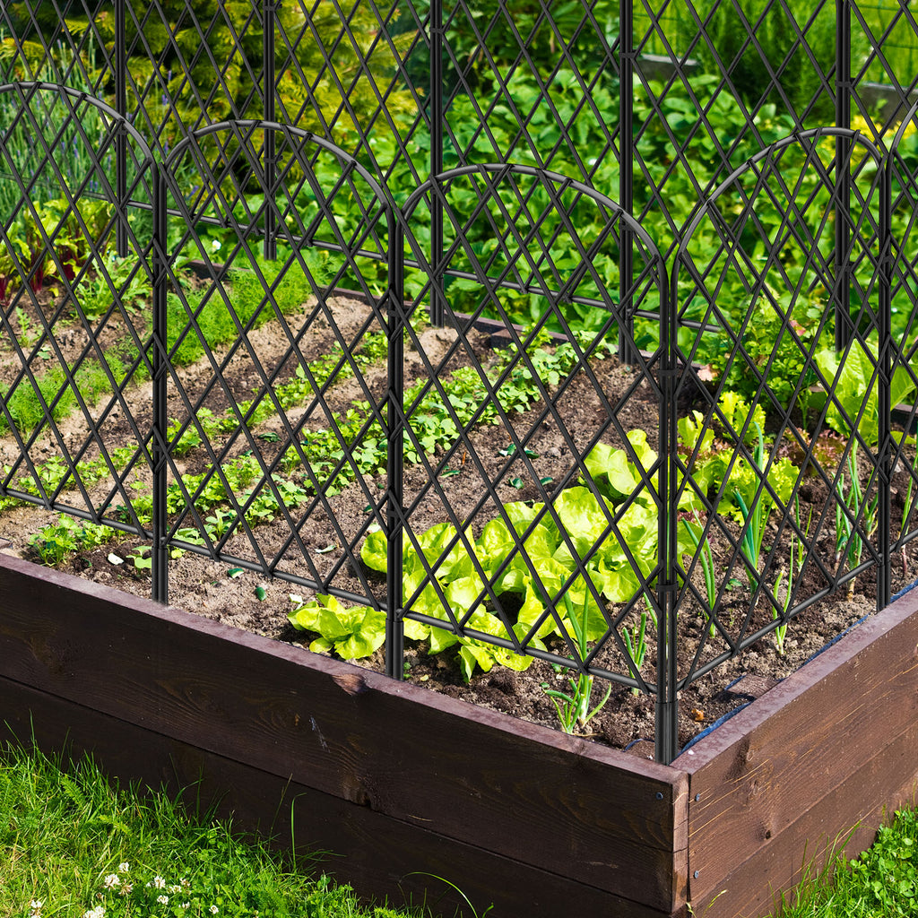 Arched Decorative Garden Fence - Metal Animal Barrier Edging Panels