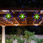 Two fireworks lights, festive decorations, party lights, controlled by infrared remote.
