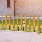 35-Panel Garden Fence Border - Arch & Diamond Design No-Dig Animal Barrier - Decorative Metal Fencing for Patio & Lawn