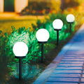 4 Pack Solar Pathway Lights, LED Outdoor Garden Globe Lights, IP65 Waterproof Solar Landscape Lighting for Yard, Patio, Walkway, Lawn, Deck Decor