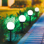4 Pack Solar Pathway Lights, LED Outdoor Garden Globe Lights, IP65 Waterproof Solar Landscape Lighting for Yard, Patio, Walkway, Lawn, Deck Decor