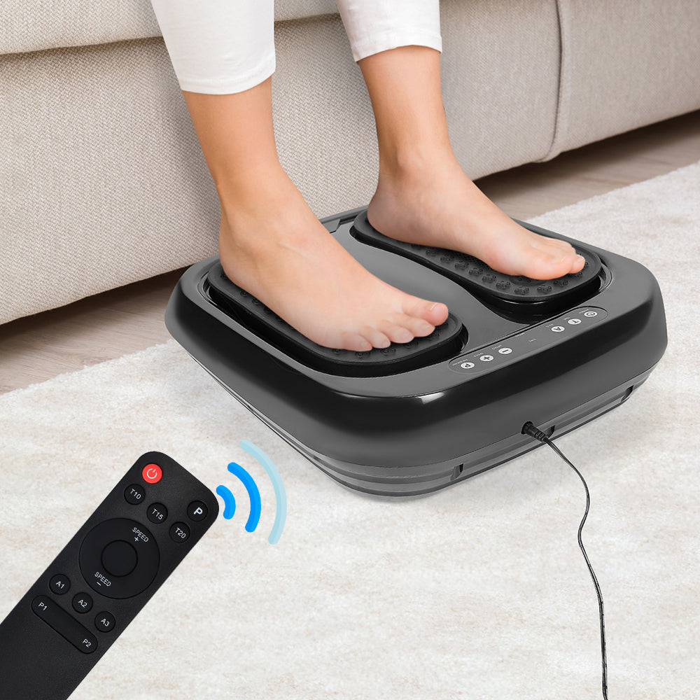 Electric Foot Massager with Heat - Deep Tissue Muscle Relaxation Machine - Portable Foot Hot Compress for Home & Office Use