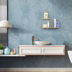 Decorative Gold Circle Wall Shelf - 2-Tier Floating Rack for Living Room & Bathroom