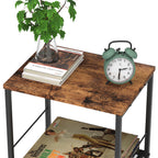 3-Level Turntable Console and Vinyl Storage Display, Matte Black