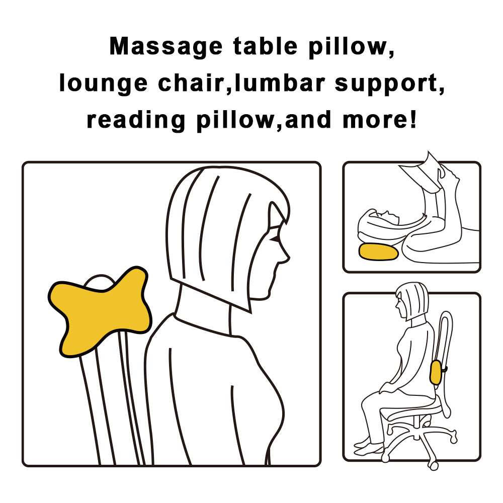 Bone Shaped Memory Foam Car Neck Pillow, Ergonomic Plush Cervical Support Headrest Pillow for Car Truck Bus Office Chair Sofa, Comfort Travel Neck Pillow for Long Driving Road Trips Airport Commuters Truck Drivers, Brown/Beige/Blue/Gray