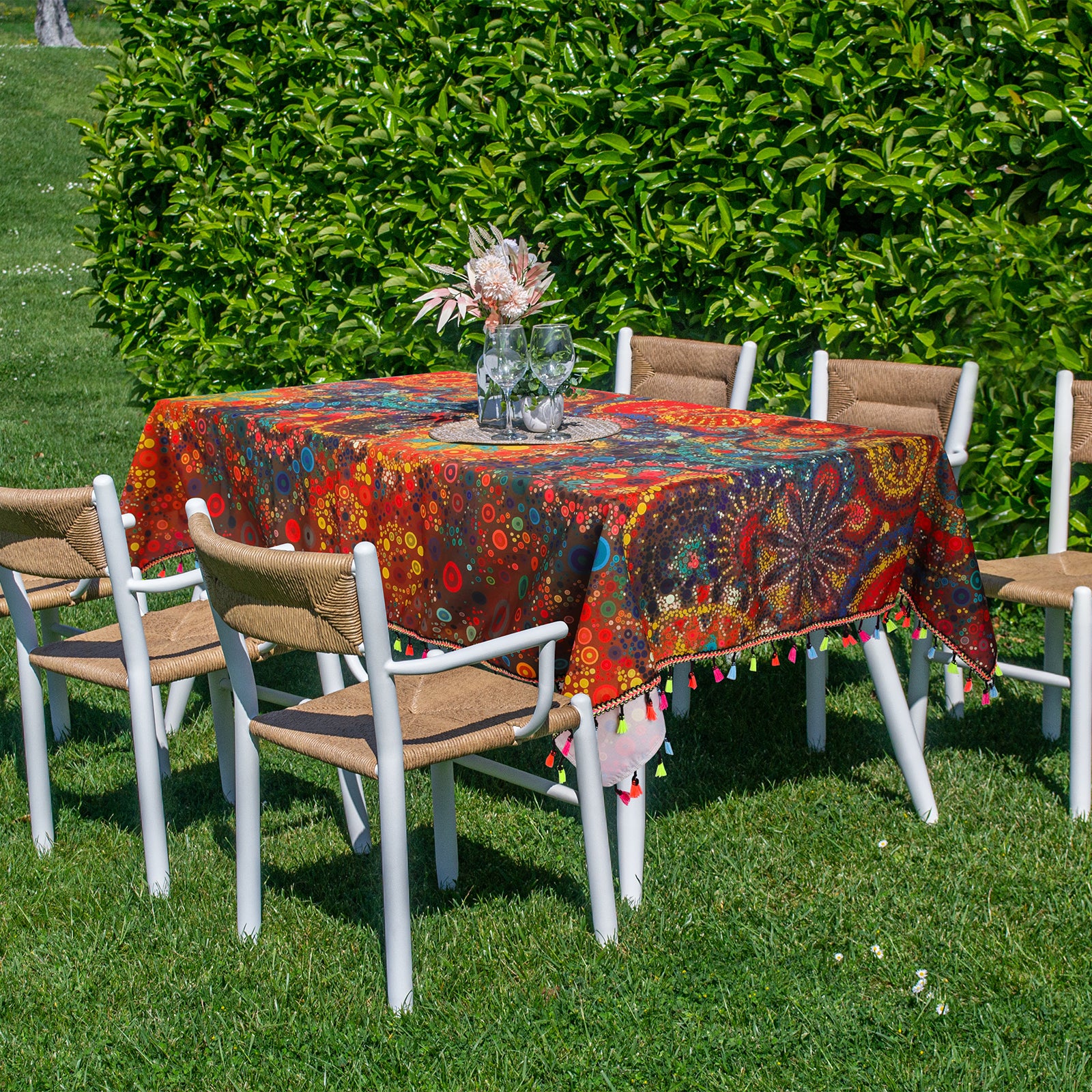 Boho Style Tablecloths for Tablecloths, Sofa Covers, and Floor Mats, Suitable for Kitchen and Dining Room Use in Day-to-day Themed Party Decorations, Festivals and Special Events