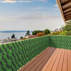 40-Pack Synthetic Sweet Potato Leaf Privacy Screen Panels, 12.6" x 16.5" Expandable Faux Greenery Wall Decor for Outdoor Garden, Balcony, and Patio