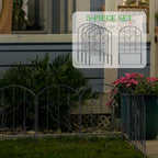 10-Panel Animal Pattern Garden Fence - 10.4FT Decorative Metal Border Edging for Yard & Path