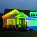 Smart RGB Eaves Lights (49ft), APP & Remote Controlled Waterproof LED Outdoor Holiday Lights