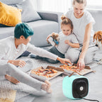 Portable Mini Electric Desk Heater - 1500W Fast Heating PTC Ceramic Space Heater with Overheat & Tip-Over Protection for Office & Home, Mint Green