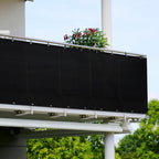 6' x 50' Black Fence Privacy Screen, Heavy-Duty Mesh Windscreen for Backyard & Deck (Zip Ties Included)
