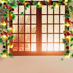 Battery Operated Pine Cone Christmas Lights - LED Garland w/ Red Berries & Pine Branches