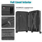 3PCS Luggage Set Suitcase w/TSA Lock Wheel Durable Spinner Hardshell Lightweight