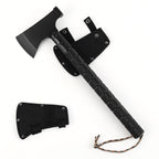 Survival Camping Axe Multi-Tool Set, Tactical Throwing Hatchet with Hammer, Whistle, and Flint for Hiking and Outdoor Adventure,