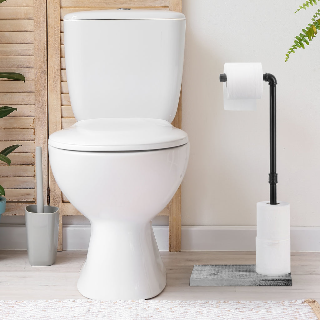 Stealth Series Freestanding Toilet Paper Tower | Minimalist Bathroom Tissue Hub