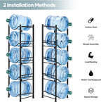 5-Tier Vertical Water Organizer | Heavy-Duty Detachable 5-Gallon Jug Storage Rack