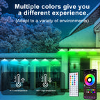 Smart RGB Eaves Lights (49ft), APP & Remote Controlled Waterproof LED Outdoor Holiday Lights