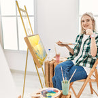 Gold Adjustable Easel Stand, 2 Pack Free Standing Display Rack for Wedding Signs, Posters & Artwork