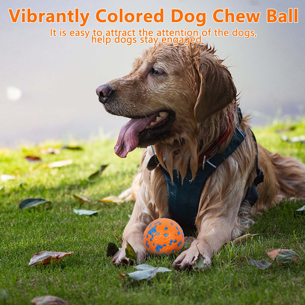 Dog Balls for Aggressive Chewers - High Elasticity Rubber Fetch Toy for Large/Medium Dogs