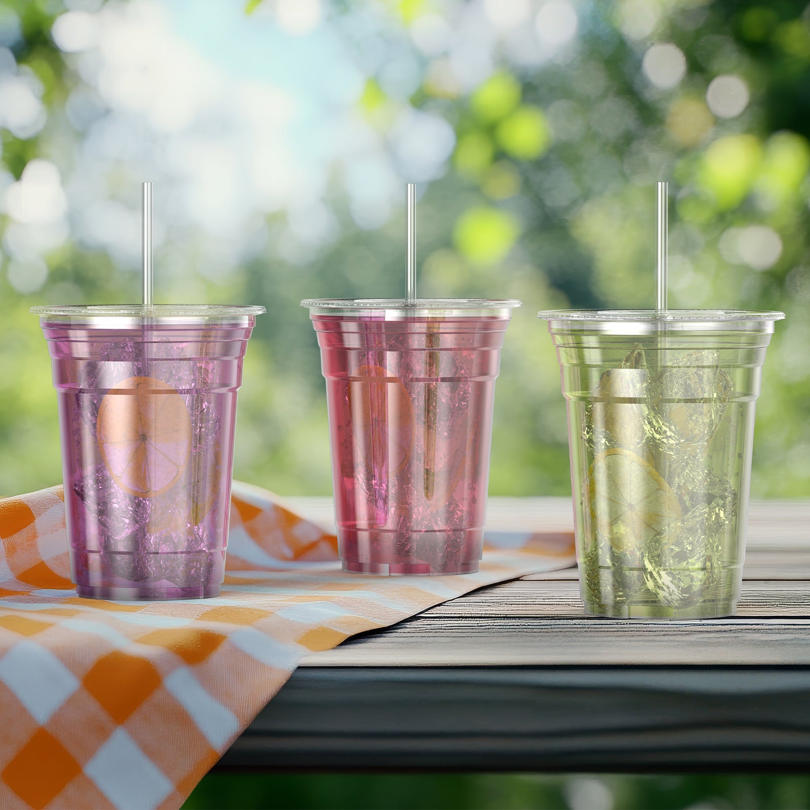 100-Pack 16oz/20oz/24oz Clear Plastic Cups with Lids & Straws - Leak-Proof Disposable Cups for Iced Coffee, Smoothies & Boba Tea