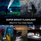 Ultra Bright Solar LED Camping Lantern, Rechargeable Handheld Flashlight & Surround Work Light for Outdoor