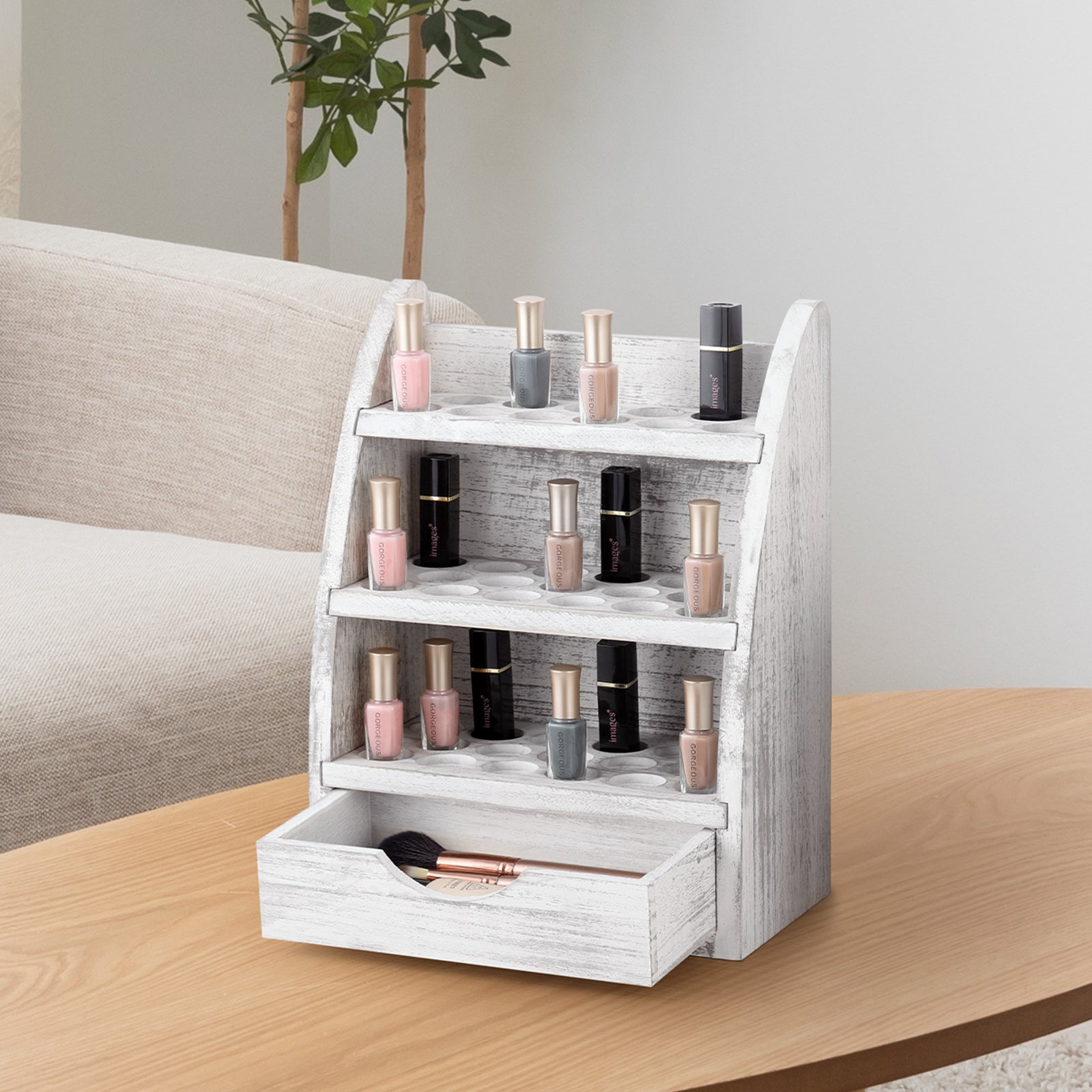 45 Slot Essential Oils Storage Rack Nail Polish Display for 10/15/20/30ml Bottle
