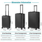 3PCS Luggage Set Suitcase w/TSA Lock Wheel Durable Spinner Hardshell Lightweight