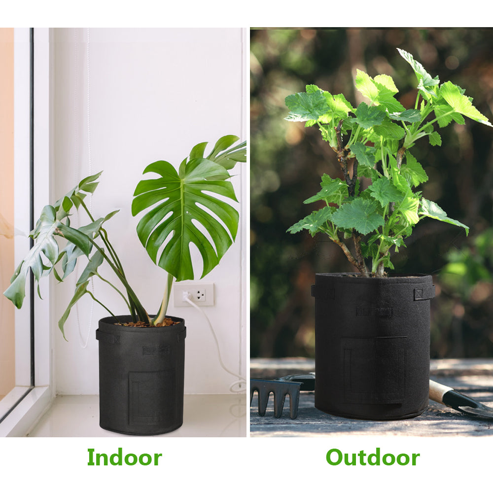 2-Pack Potato Grow Bags with Harvest Window - Heavy Duty Fabric Aeration Pots for Vegetables, Tomatoes, and Carrots