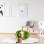 Modern Pumpkin-Shaped Felt Cat Bed - Cozy Indoor Pet Cave with Removable Soft Cushion - Stylish Enclosed Hideaway for Small Cats & Kittens