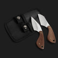 2-Piece Set Durable Stainless Steel Full Tang Camping Knives with Protective Sheaths for Outdoor Activities