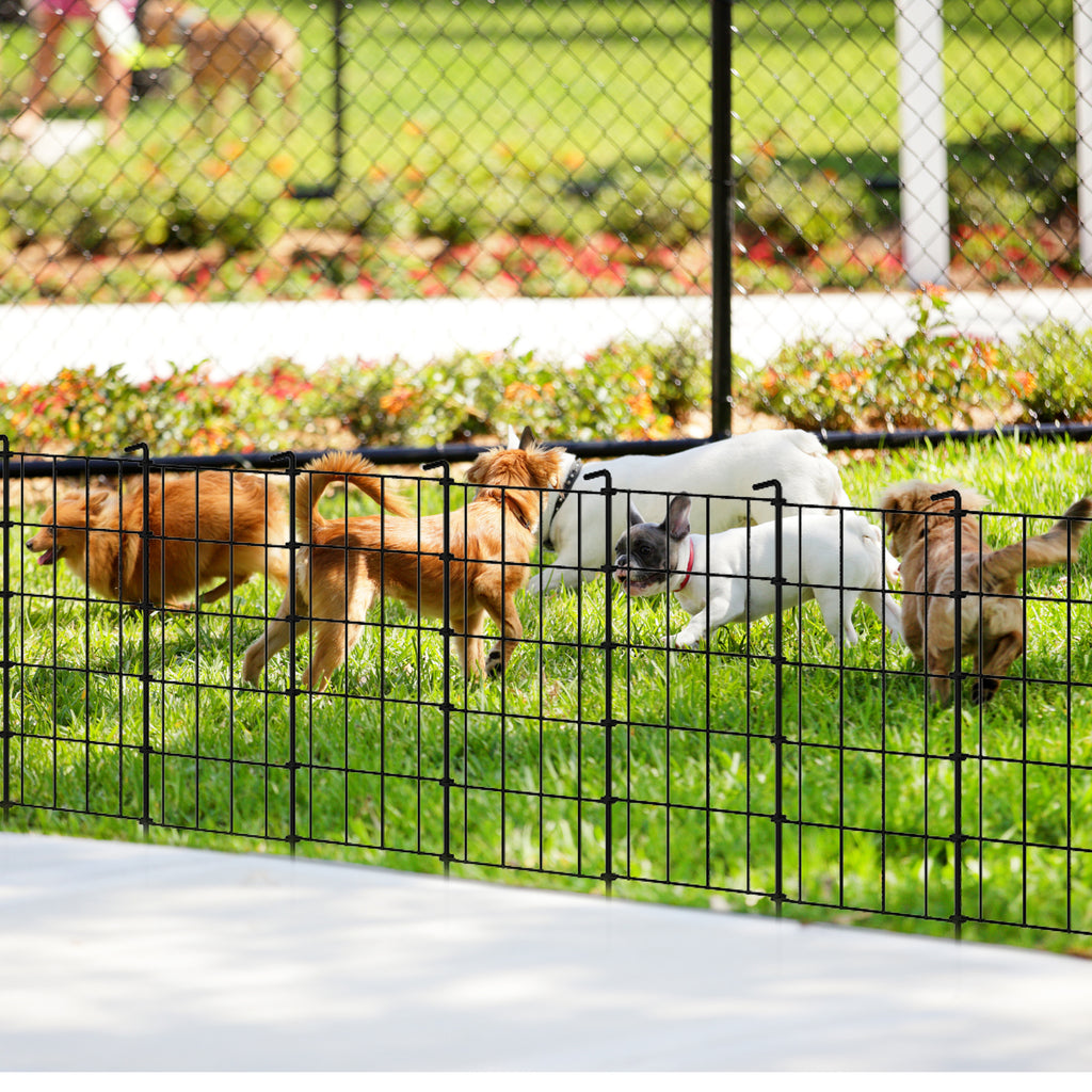 28 pieces garden fence, rust proof metal fence, farmland fence, small animal barrier, animal fence, used for garden decoration, park small animal barrier protection, vegetation protection