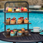 Industrial 3-Tier Cupcake Stand & Dessert Display Server