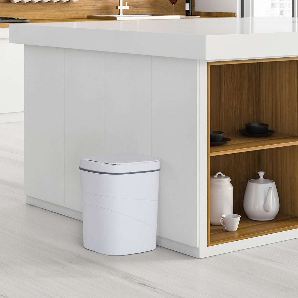 Single-Mode Automatic Motion Sensor Trash Can - Touchless Smart Waste Bin - Battery Operated Compact Garbage Can for Office & Bedroom