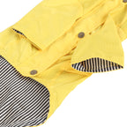 Waterproof Canary Yellow Pet Slicker with Adjustable Hood and Breathable Mesh Lining for Small Canines