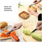 Versatile Triple-Action Stainless Steel Vegetable and Fruit Swivel Peeler Kitchen Tool