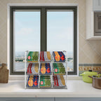 3-Tier Stackable Can Organizer Rack - Pantry Storage Holder for 36 Cans with Adjustable Dividers