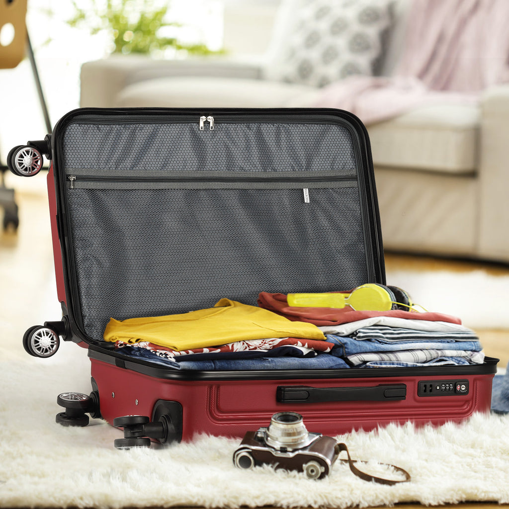 Luggage 3 Piece Set Suitcase Spinner Hardshell Lightweight TSA Lock 20/24/28 inch