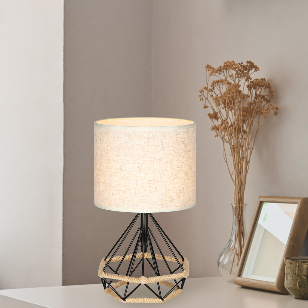 Sleek Black Metal Desktop Lighting for Sleeping Areas and Side Tables