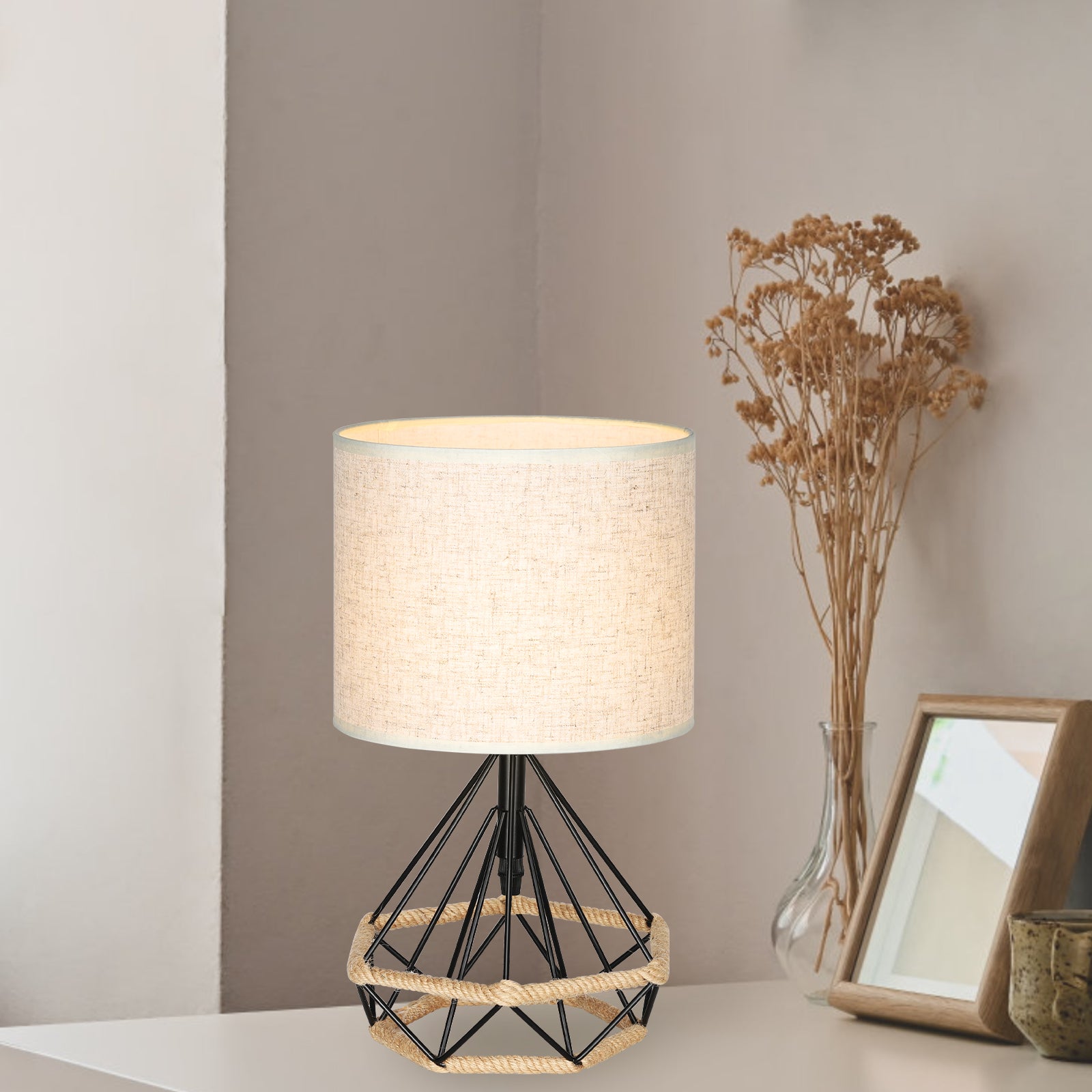 Sleek Black Metal Desktop Lighting for Sleeping Areas and Side Tables