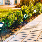 Small Arched Garden Fence 10-Pack, 16.5"H x 10ft L Metal Wire Animal Barrier for Small Dogs