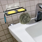 Wall Mounted Metal Soap Dish Holder, Heavy Duty 20LBS Capacity for 2 Soap Sponge, Black Bathroom Kitchen Soap Tray with Easy Installation Rustproof