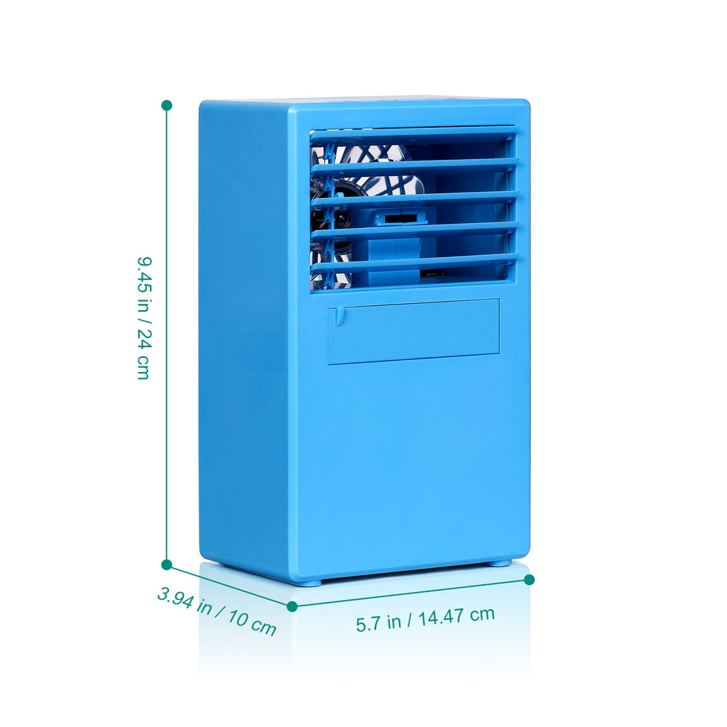 Personal Mini Desktop Air Cooler Fan, 3-Speed Portable Cooling Fan for Office, Study & Bedroom (Blue)