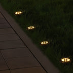 8 Pack Solar In-Ground Lights, 8 LED Outdoor Solar Disc Lights, IP65 Waterproof Landscape Lighting for Yard, Pathway, Patio, Walkway, Warm White