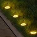 8 Pack Solar Ground Lights, 8 LED Waterproof Solar Disk Lights, IP65 Outdoor Landscape Lighting for Garden, Pathway, Yard & Walkway (Cool White/Warm White)