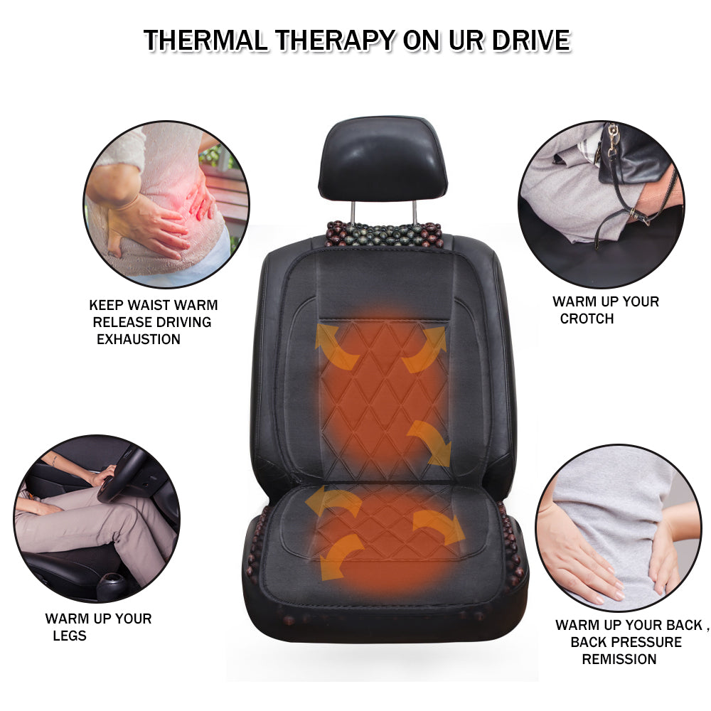 Car Seat Cushion Comfortable Seat Cover for Cars Trucks SUV Van, Winter Seat Cushion for Driver or Passenger Black 1 Pack