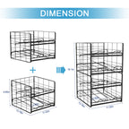 2 Pack Soda Can Organizer Beverage Rack Dispenser Stackable Can Rack Organizer for Pantry Refrigerator Kitchen Cabinets, Dispenser 20 Standard Size 12oz Soda Cans or Canned food